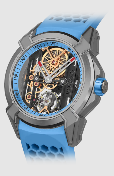 Fake Jacob & Co Epic x skeleton SKY BLUE EX113.20.AF.AA.A watch